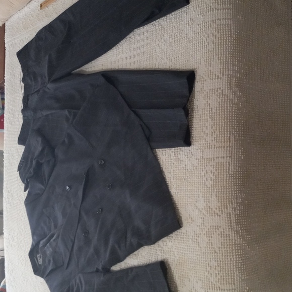 Christian Dior Dark Gray Striped Suit Set Please See Measurments For Best Fit
